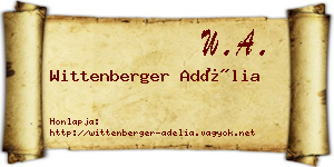 Wittenberger Adélia névjegykártya